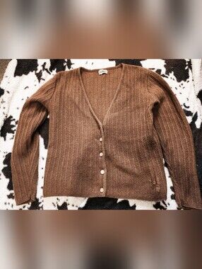 "GARLAND" WOMEN'S 60'S WOOL CARDI - BROWN